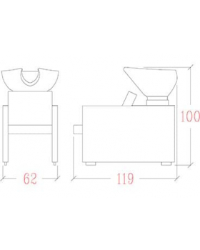 Мойка парикмахерская "KUBIK FLAT"