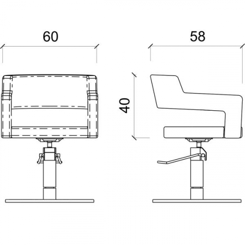 Кресло парикмахерское "Creusa"